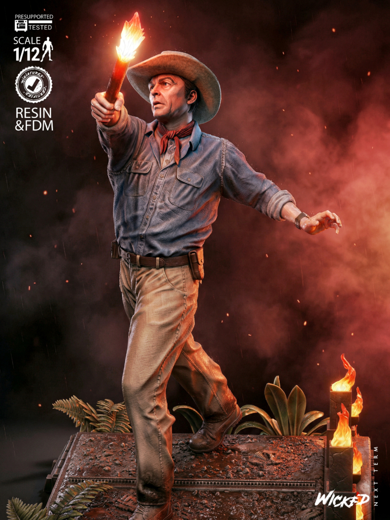 T-Rex & Alan Grant Diorama - Jurassic Park