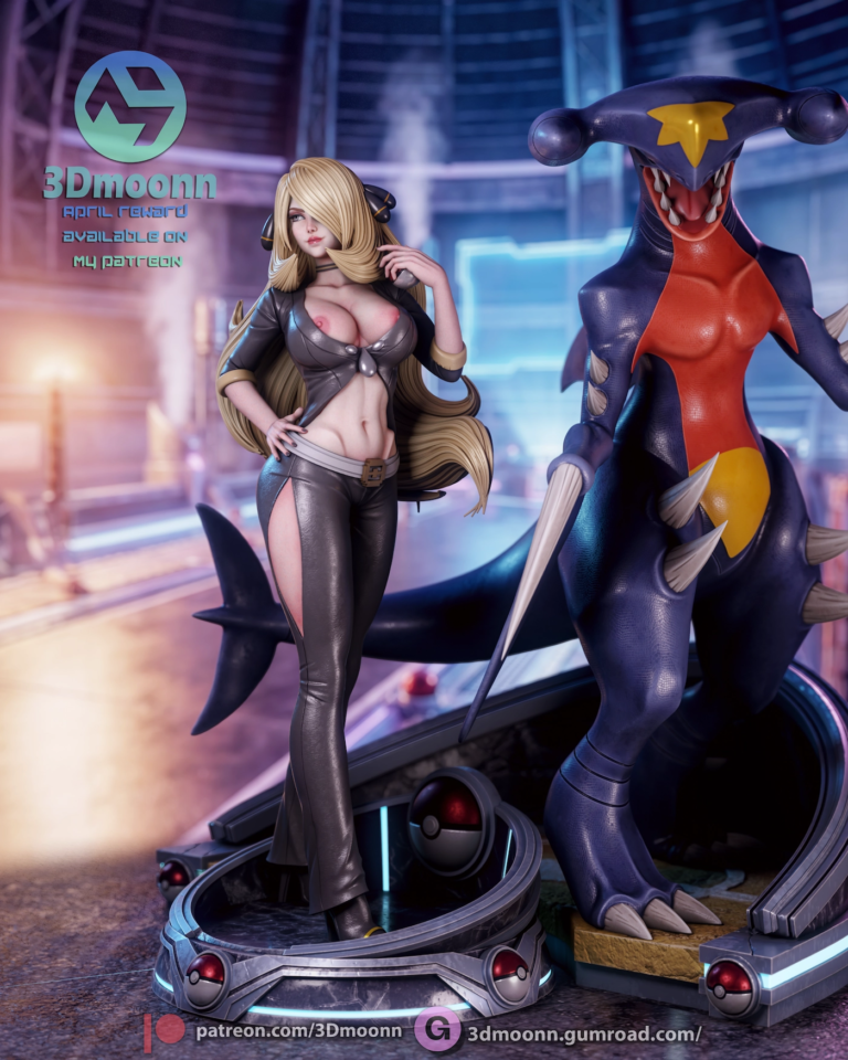 Cynthia STL + Bust + NSFW - Pokemon
