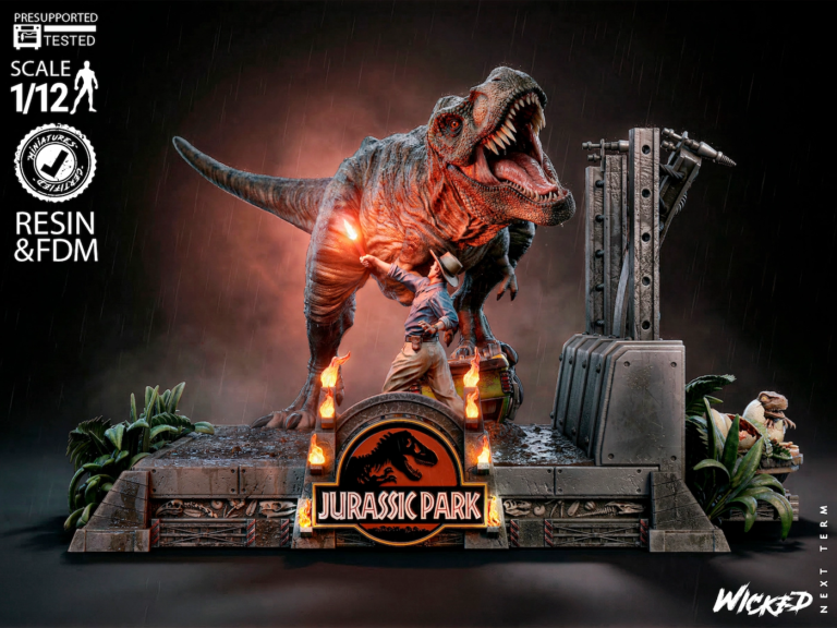 T-Rex & Alan Grant Diorama Cover