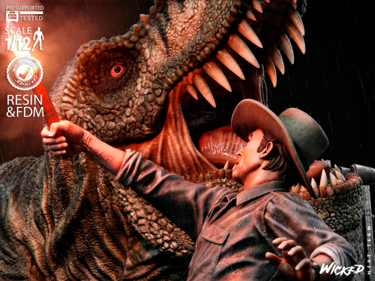 T-Rex & Alan Grant Diorama - Jurassic Park