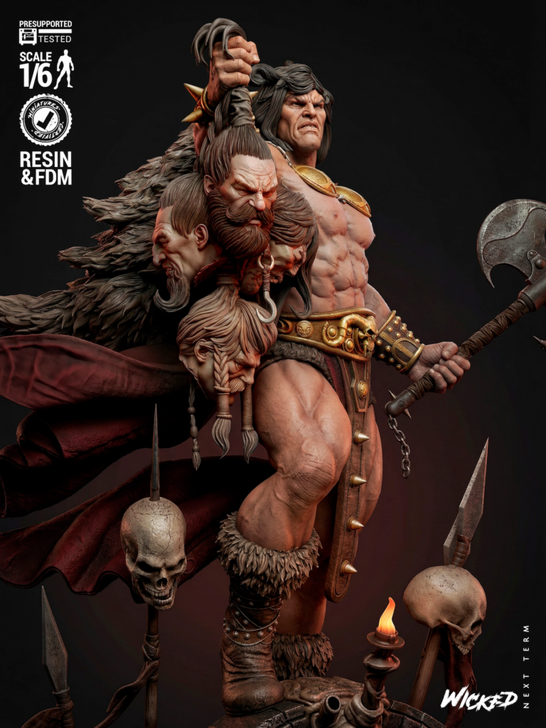 Conan STL 2 + Bust - Conan the Barbarian