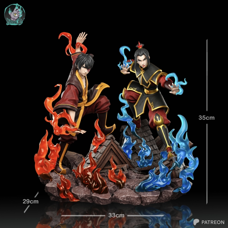 Zuko and Azula Diorama - Avatar: The Last Airbender