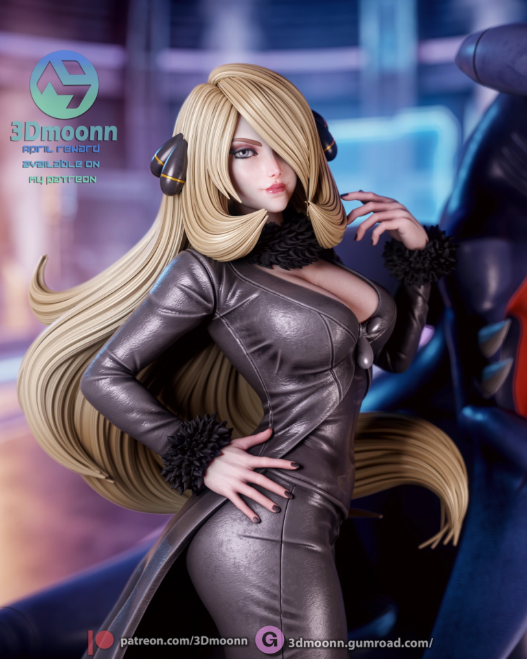 Cynthia STL + Bust + NSFW - Pokemon