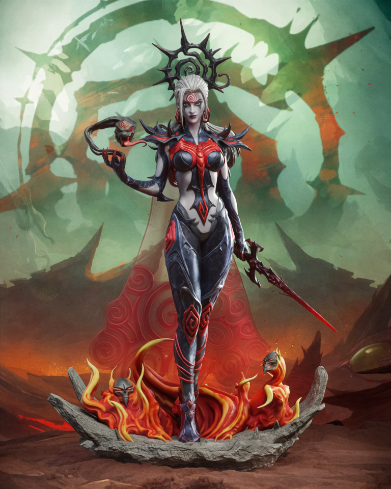 Hela STL Queen in Black + Bust + NSFW - Marvel