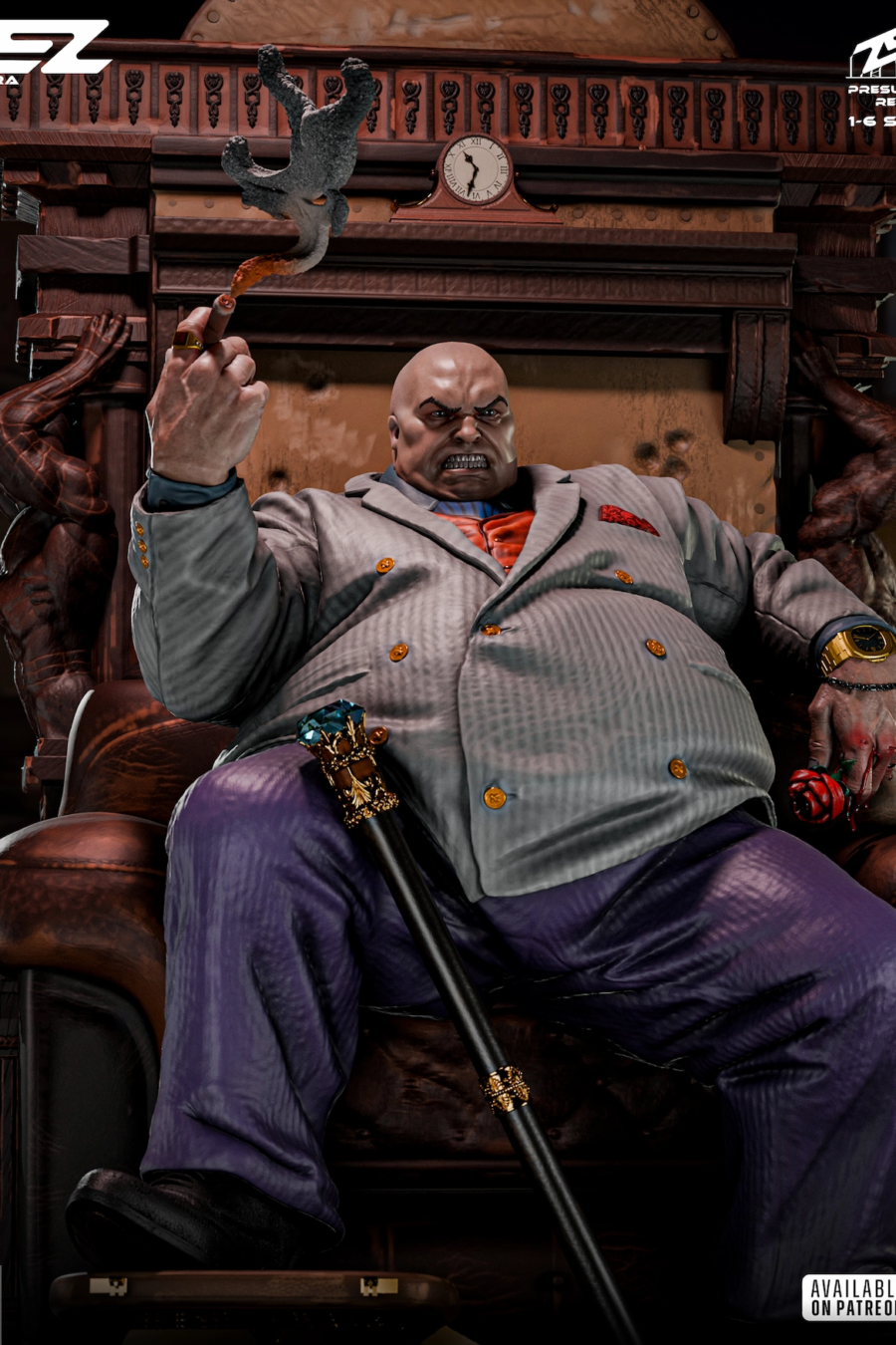 Kingpin on Throne STL - Marvel