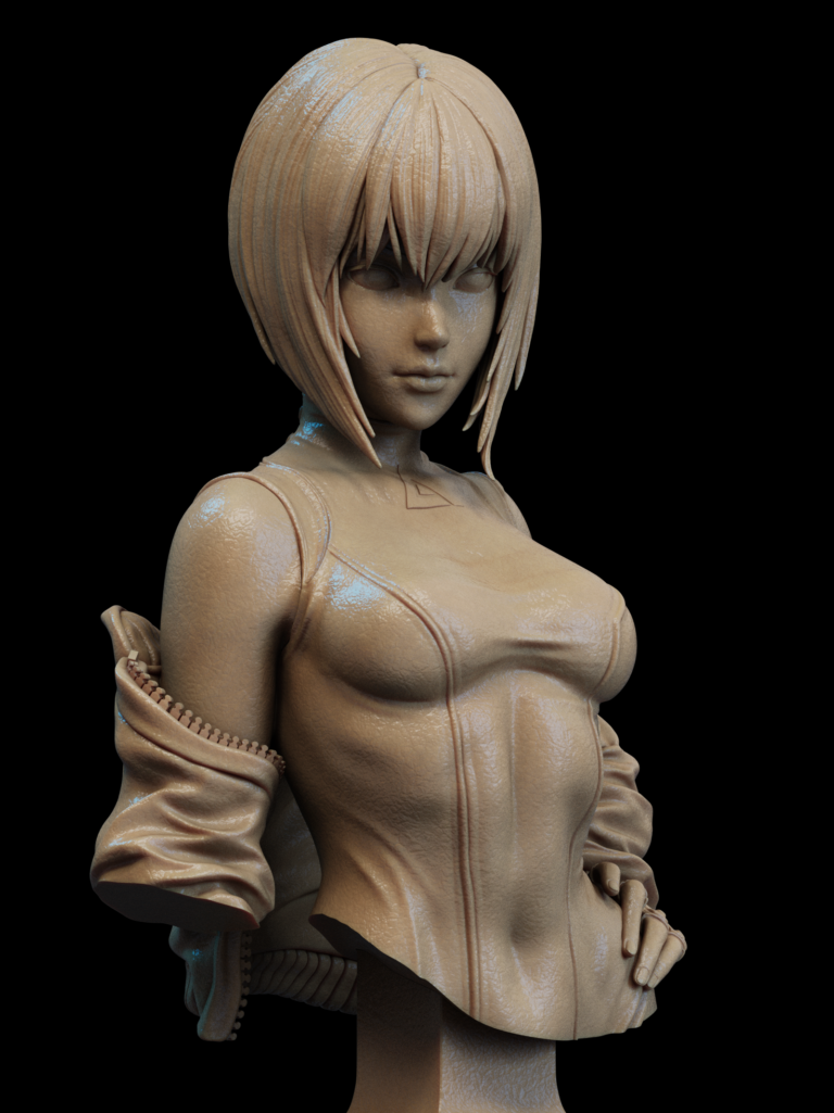 Motoko Kusanagi STL 4 + Bust - Ghost in the Shell