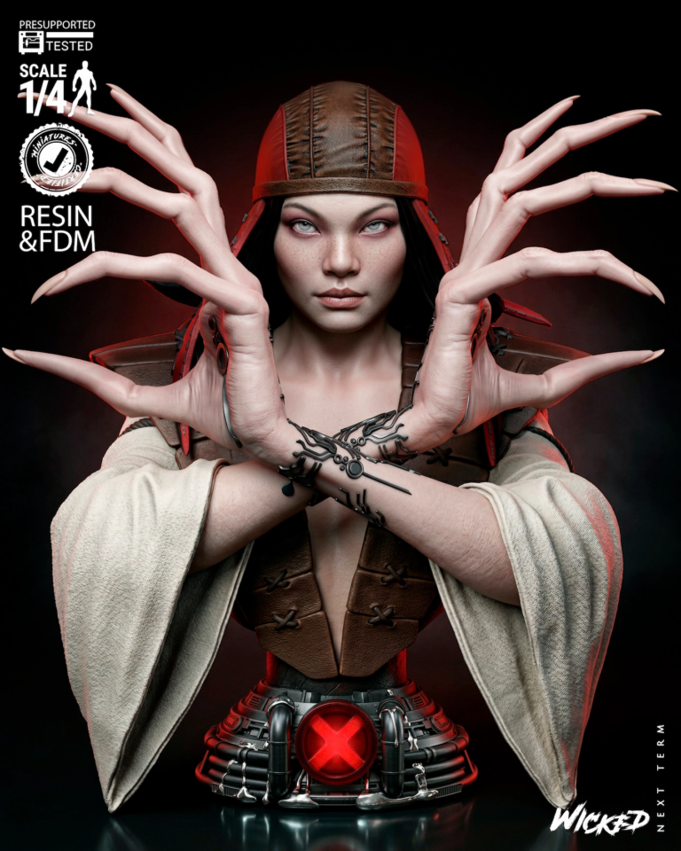 Lady Deathstrike STL + Bust - Marvel