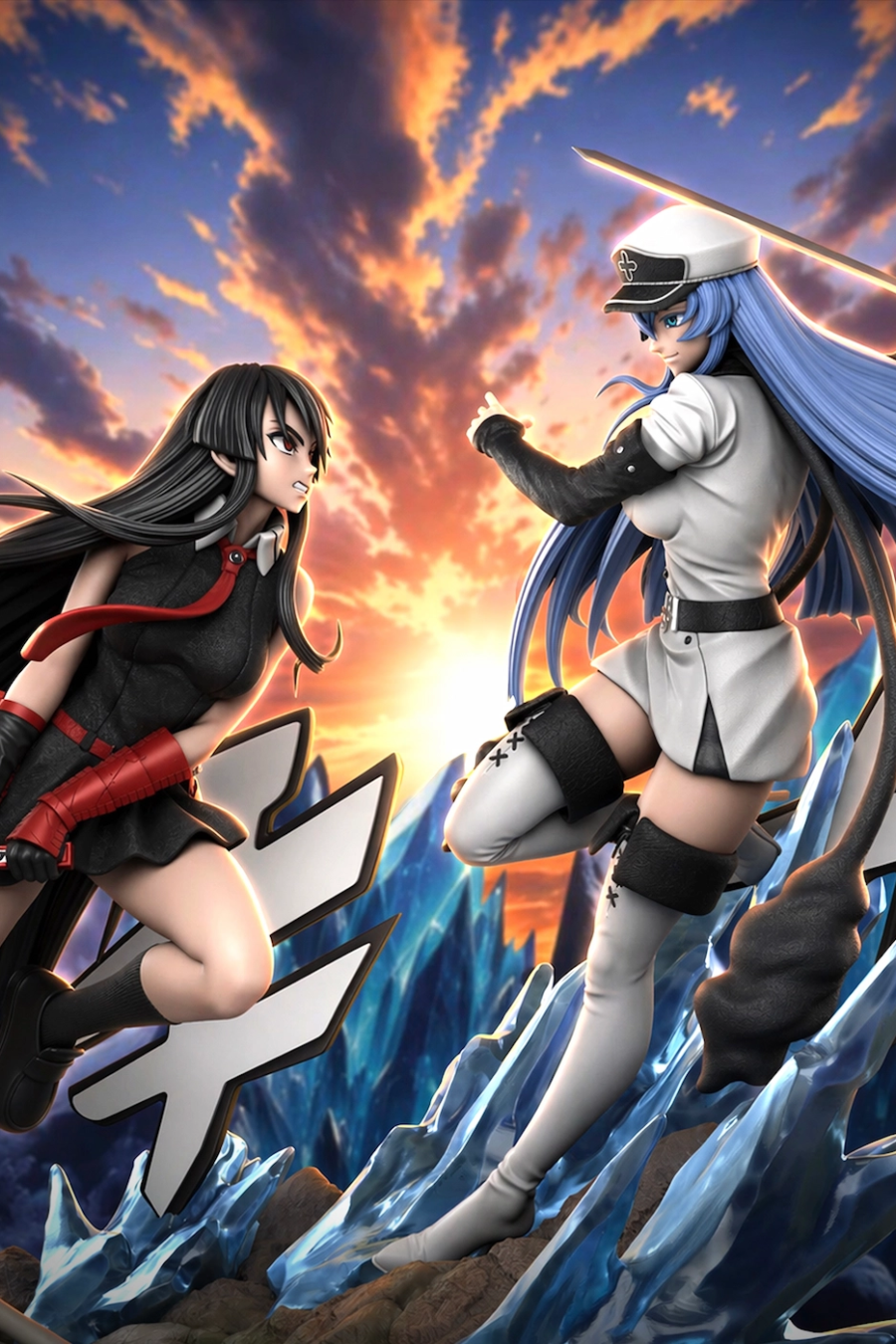 Akame vs Esdeath Diorama - Akame ga Kill