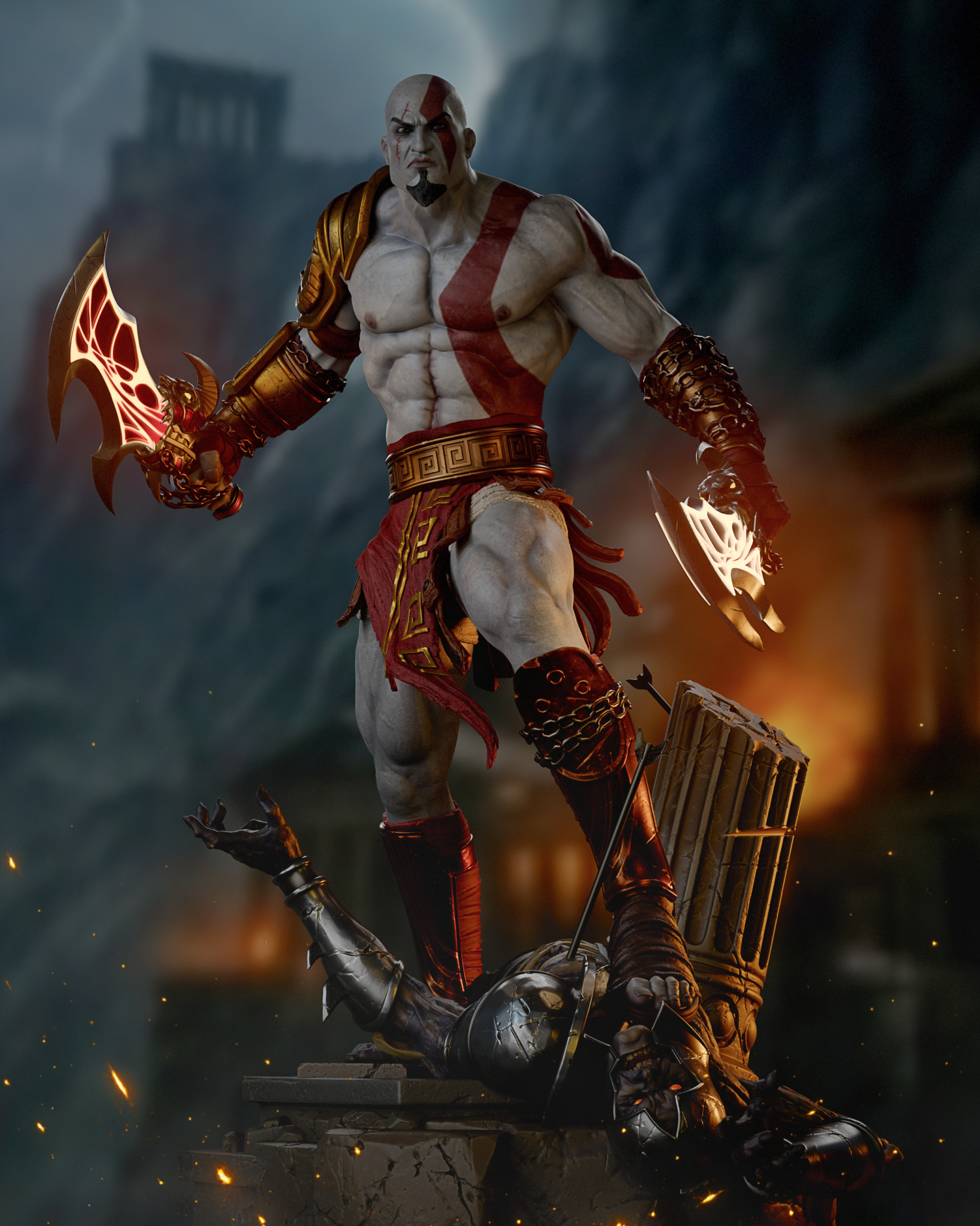 Kratos STL 10 + Bust - God of War
