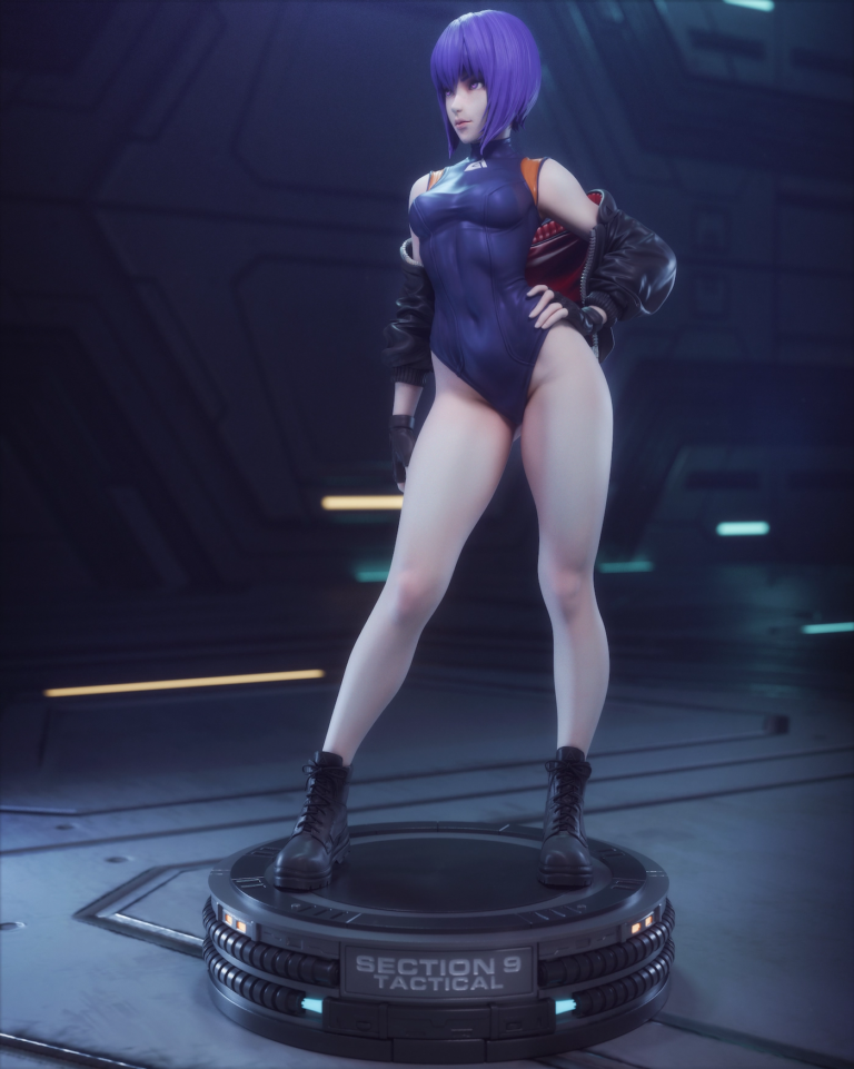 Motoko Kusanagi STL 4 + Bust - Ghost in the Shell