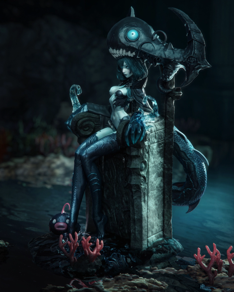 Azashara The Drowned Princess + Bust + NSFW - Fantasy