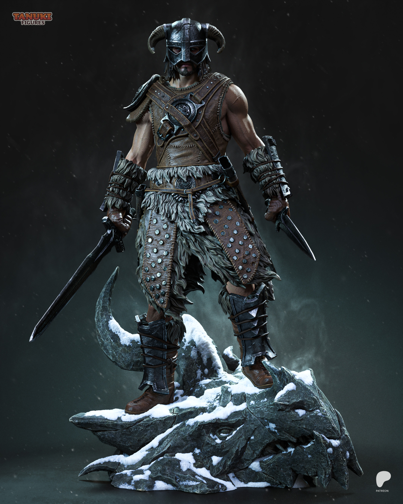 Dovahkiin STL + Bust - The Elder Scrolls
