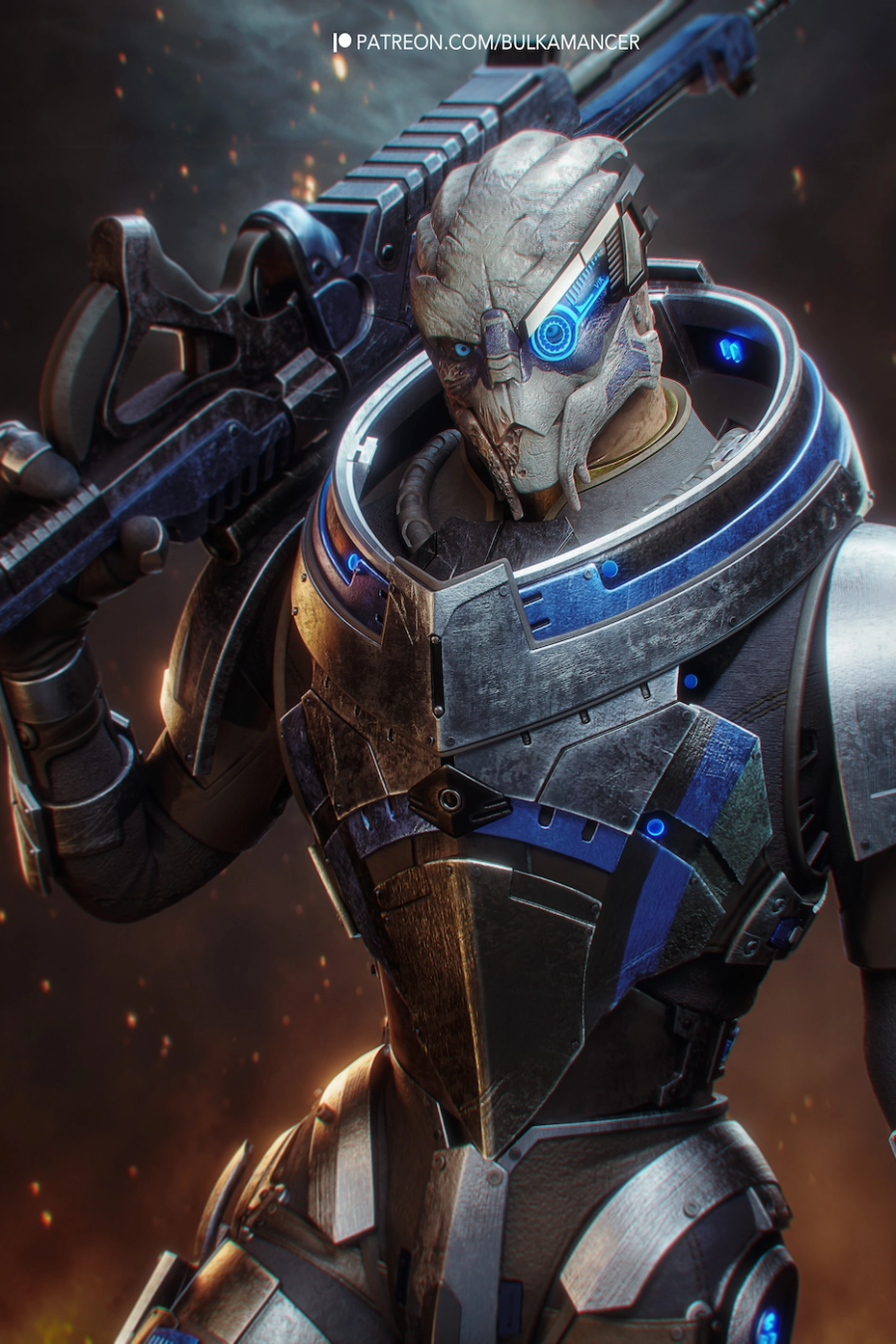 Garrus Vakarian STL Cover