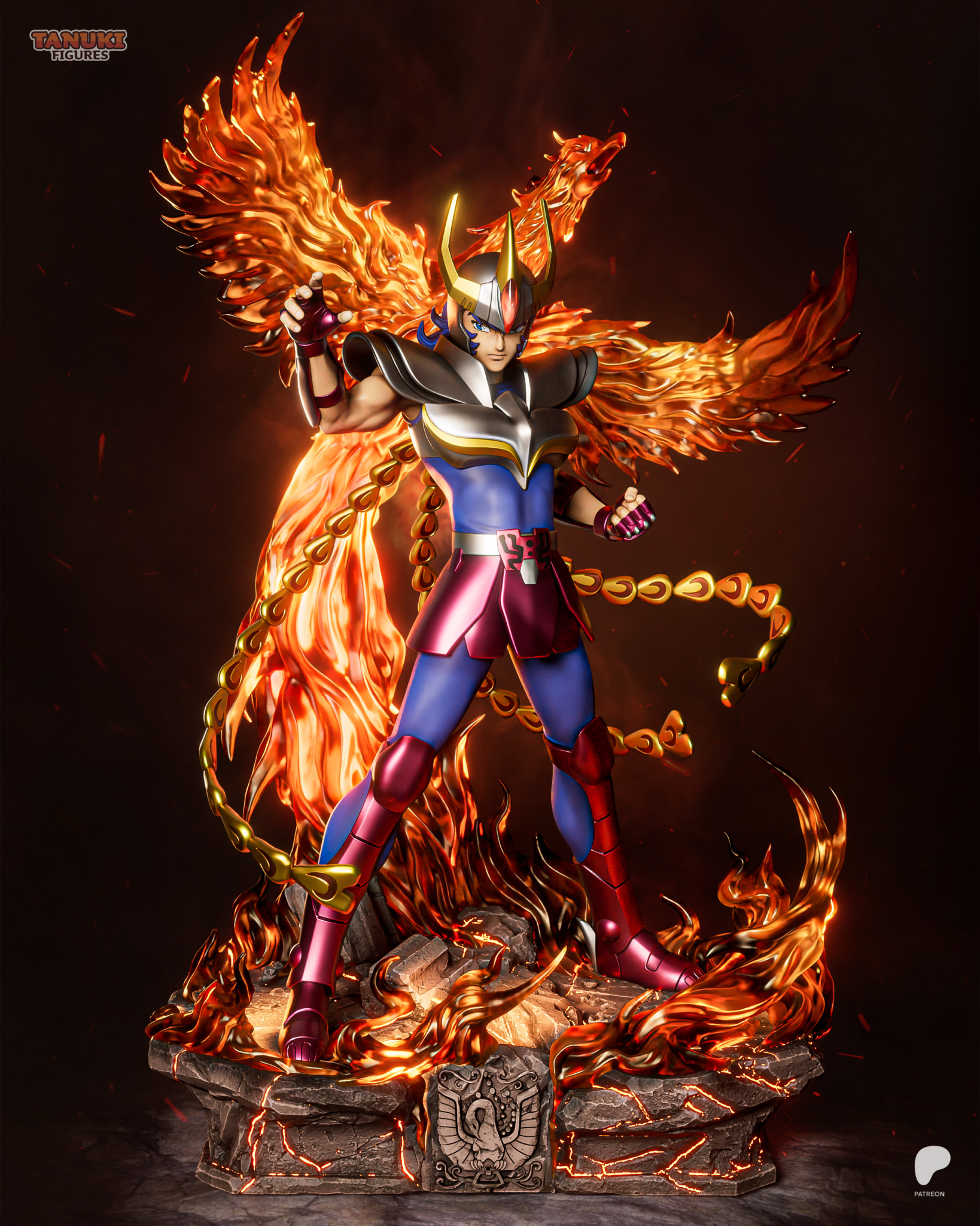 Phoenix Ikki STL 2 + Bust - Saint Seiya