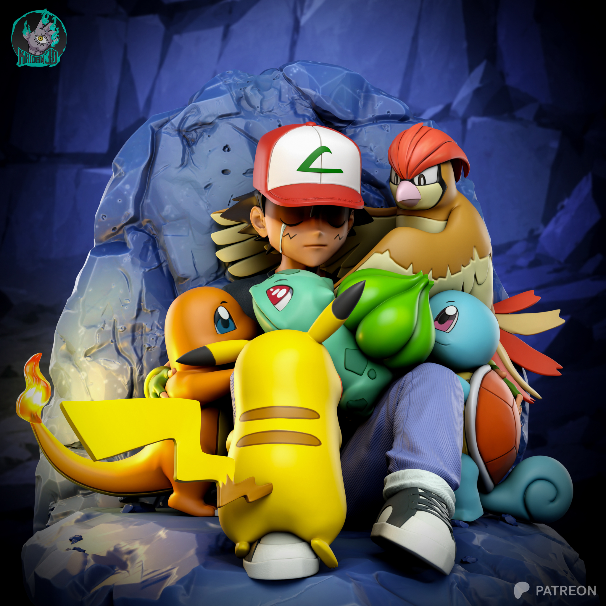Ash & Pokemon Diorama - Pokemon
