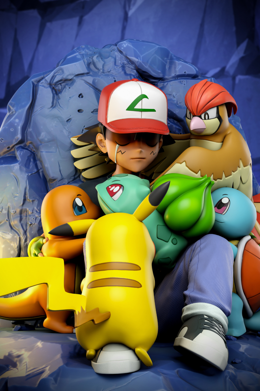 Ash & Pokemon Diorama - Pokemon