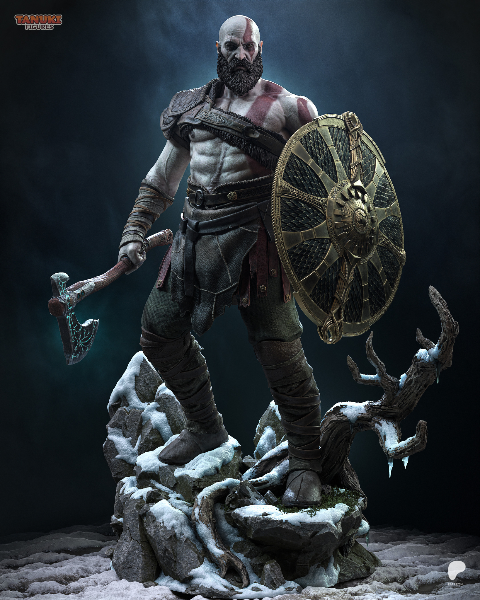 Kratos STL 11 + Bust - God of War