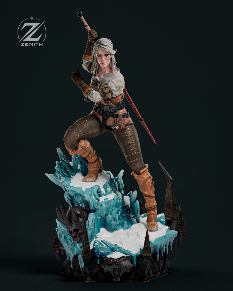 Ciri STL 5 + Bust + Extras - The Witcher