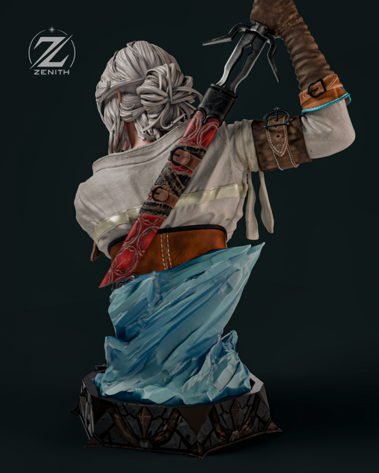 Ciri STL 5 + Bust + Extras - The Witcher