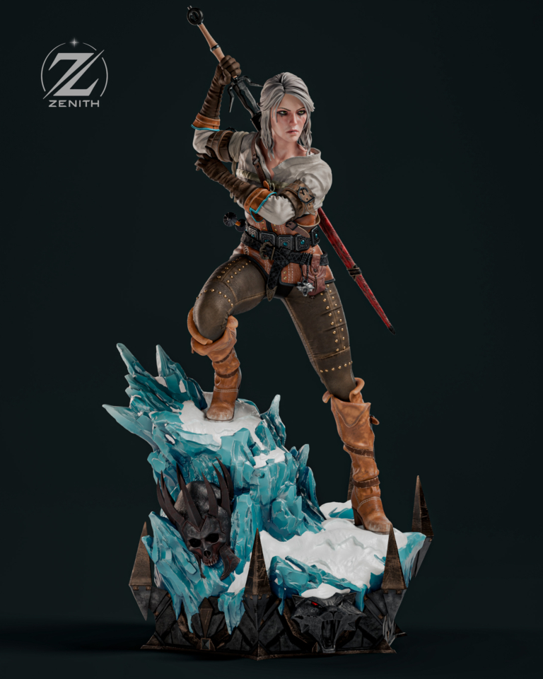 Ciri STL 5 + Bust + Extras - The Witcher