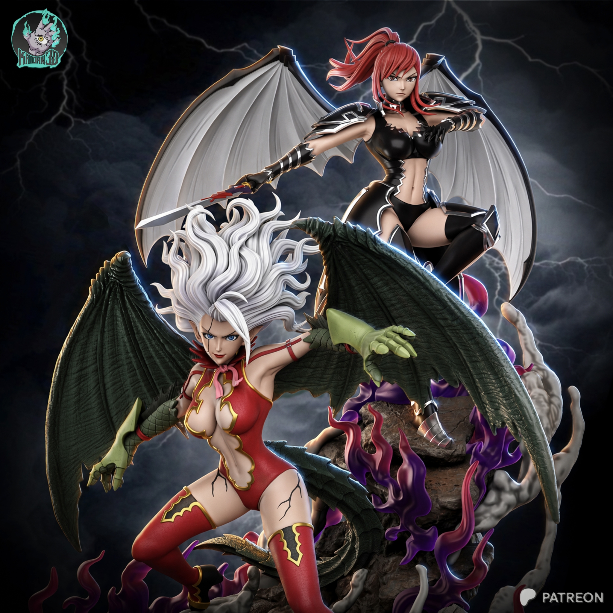 Erza and Mirajane Diorama - Fairy Tail