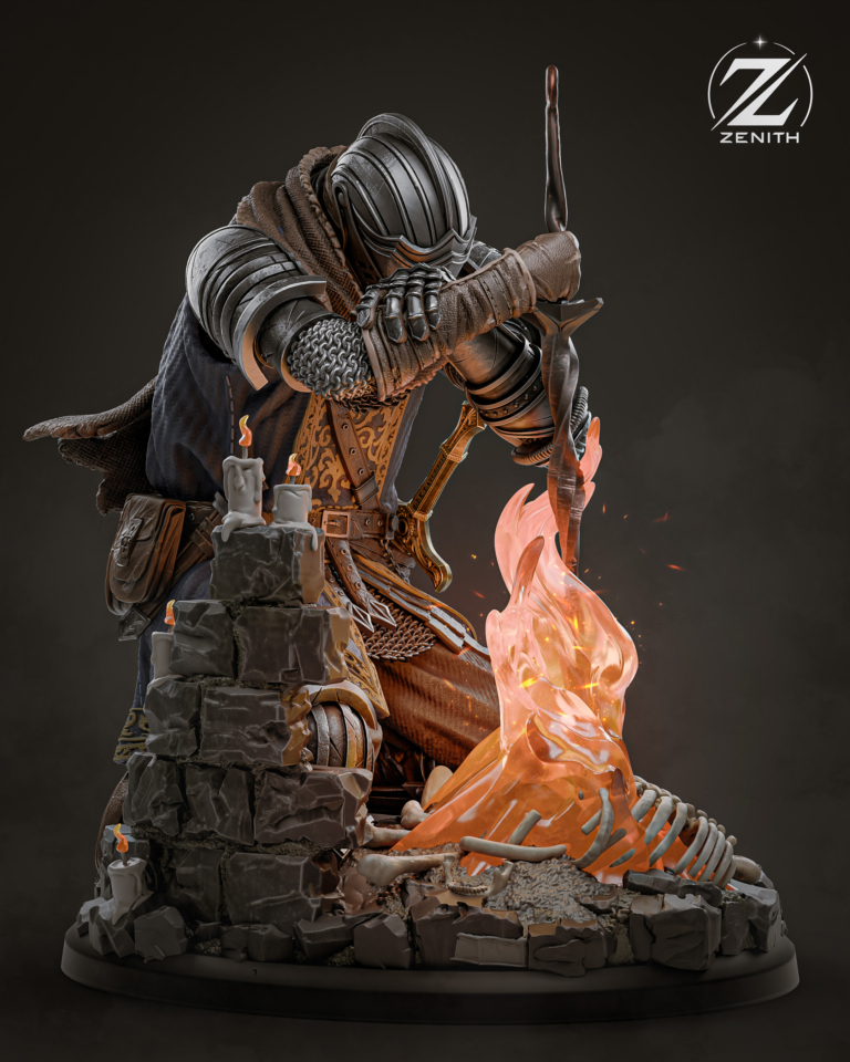 Bonfire Dark Souls STL Diorama + Bust + Extras