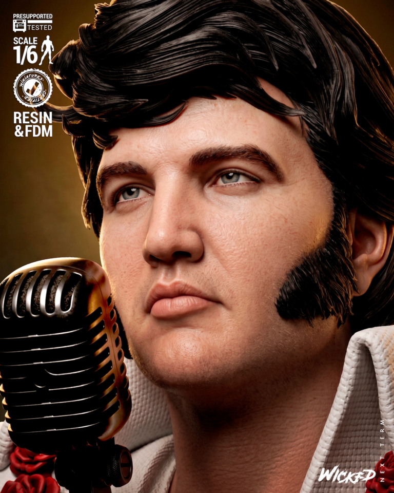 Elvis Presley STL + Bust