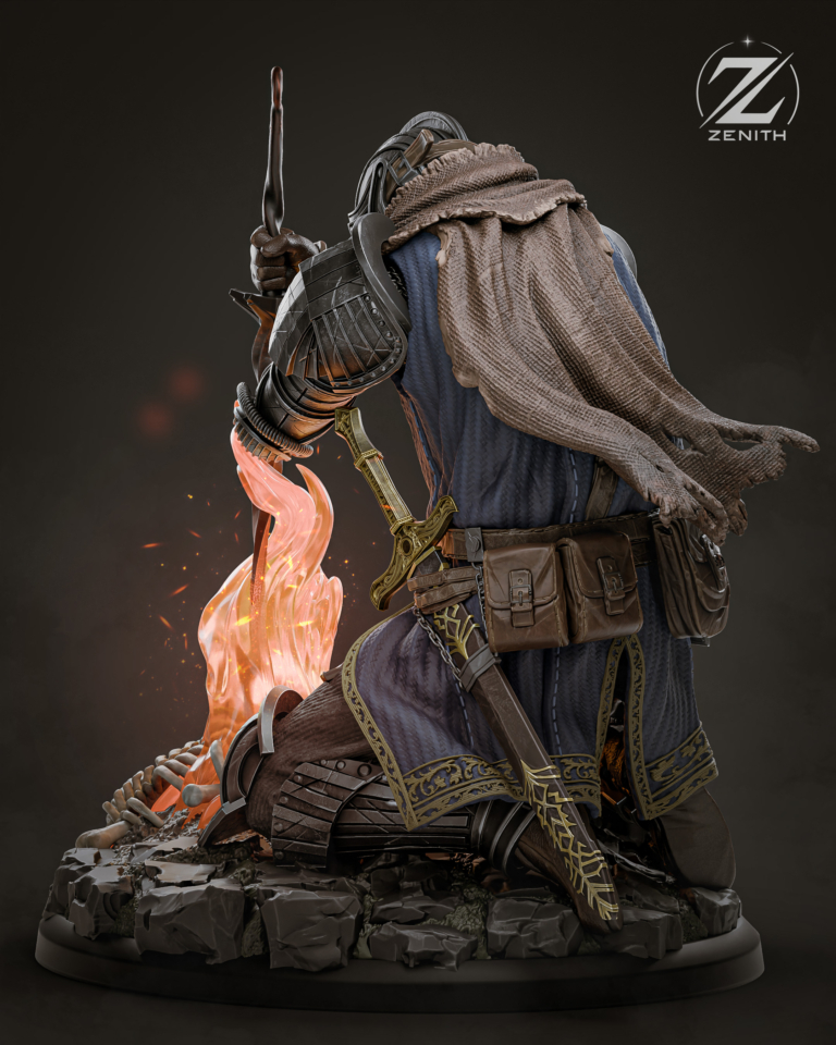 Bonfire Dark Souls STL Diorama + Bust + Extras