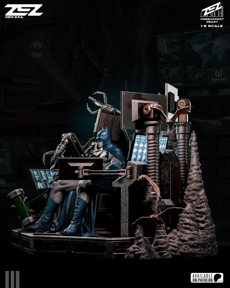 Batman on Throne STL - DC