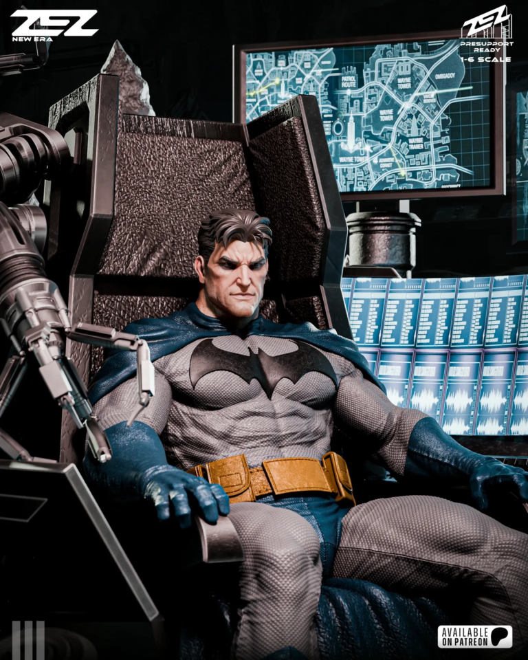 Batman on Throne STL - DC