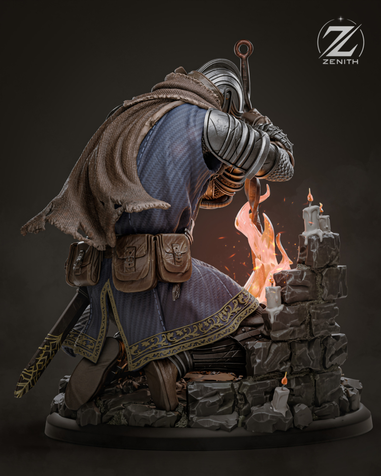 Bonfire Dark Souls STL Diorama + Bust + Extras