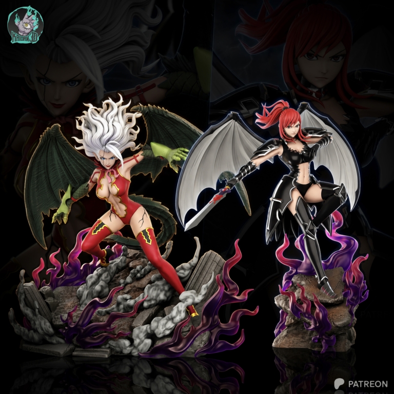 Erza and Mirajane Diorama - Fairy Tail