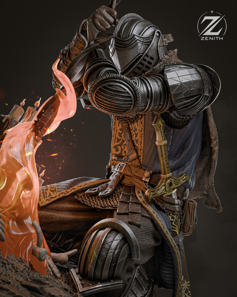Bonfire Dark Souls STL Diorama + Bust + Extras