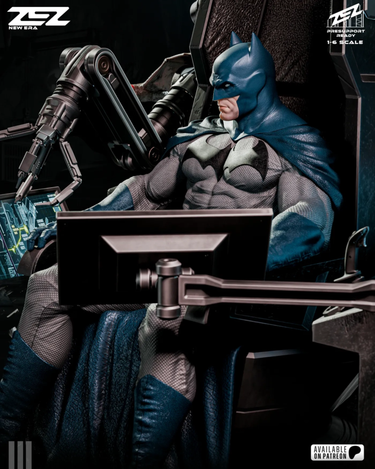 Batman on Throne STL - DC