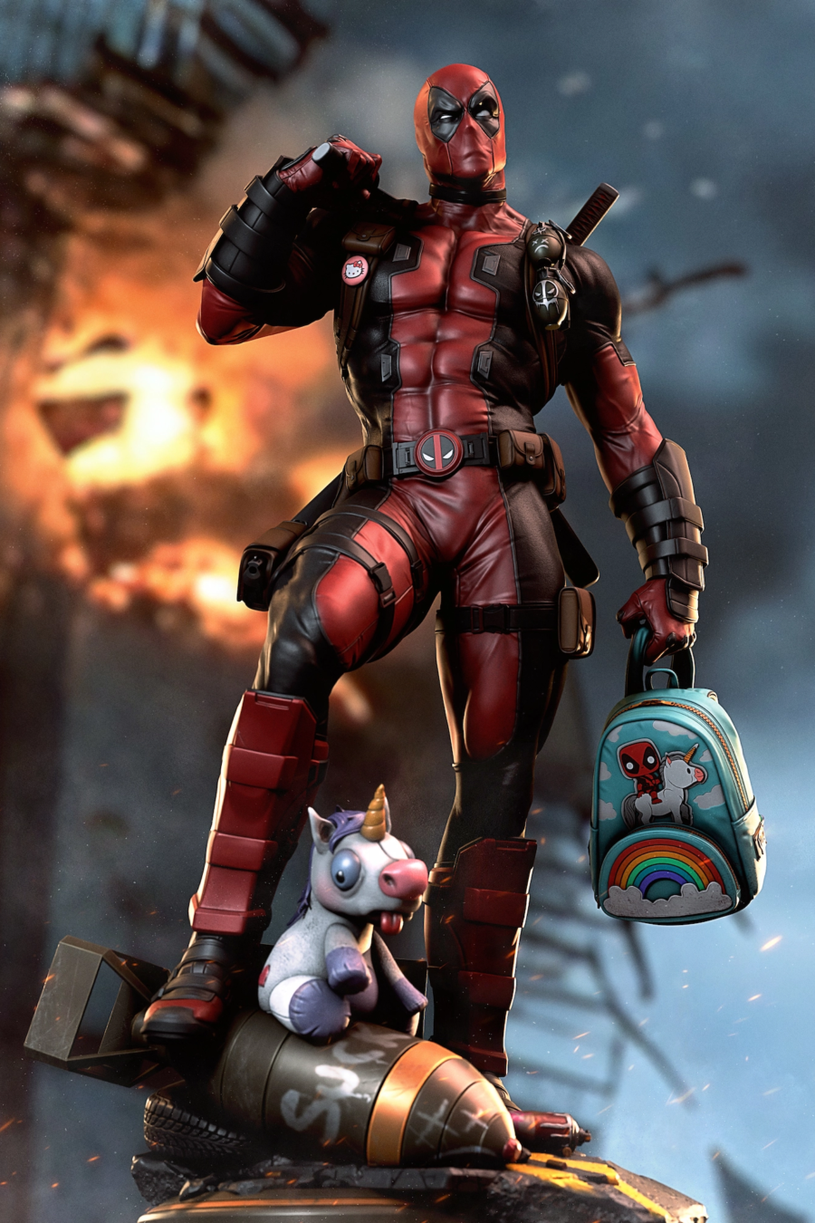 Deadpool STL 3 + Bust - Marvel