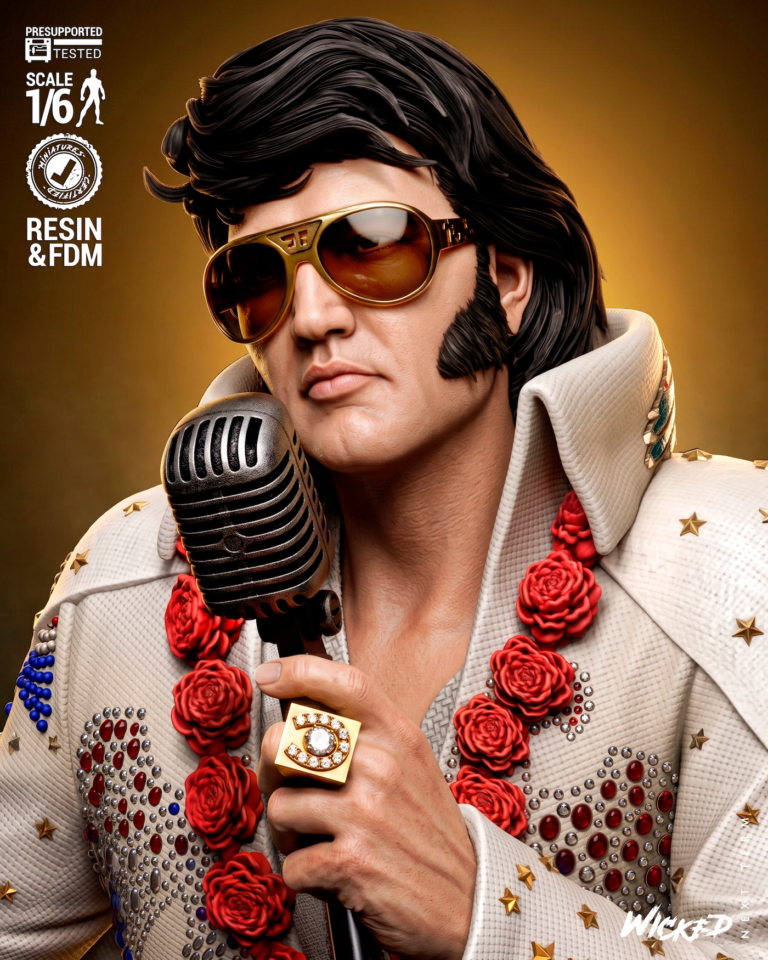 Elvis Presley STL + Bust