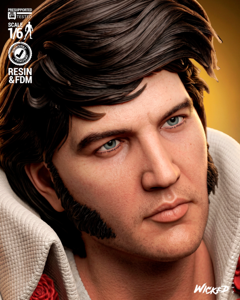 Elvis Presley STL + Bust