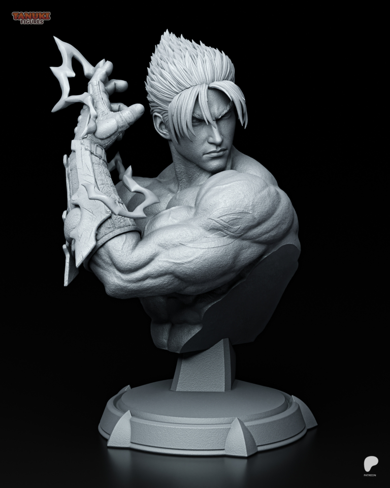Jin Kazama STL + Bust - Tekken