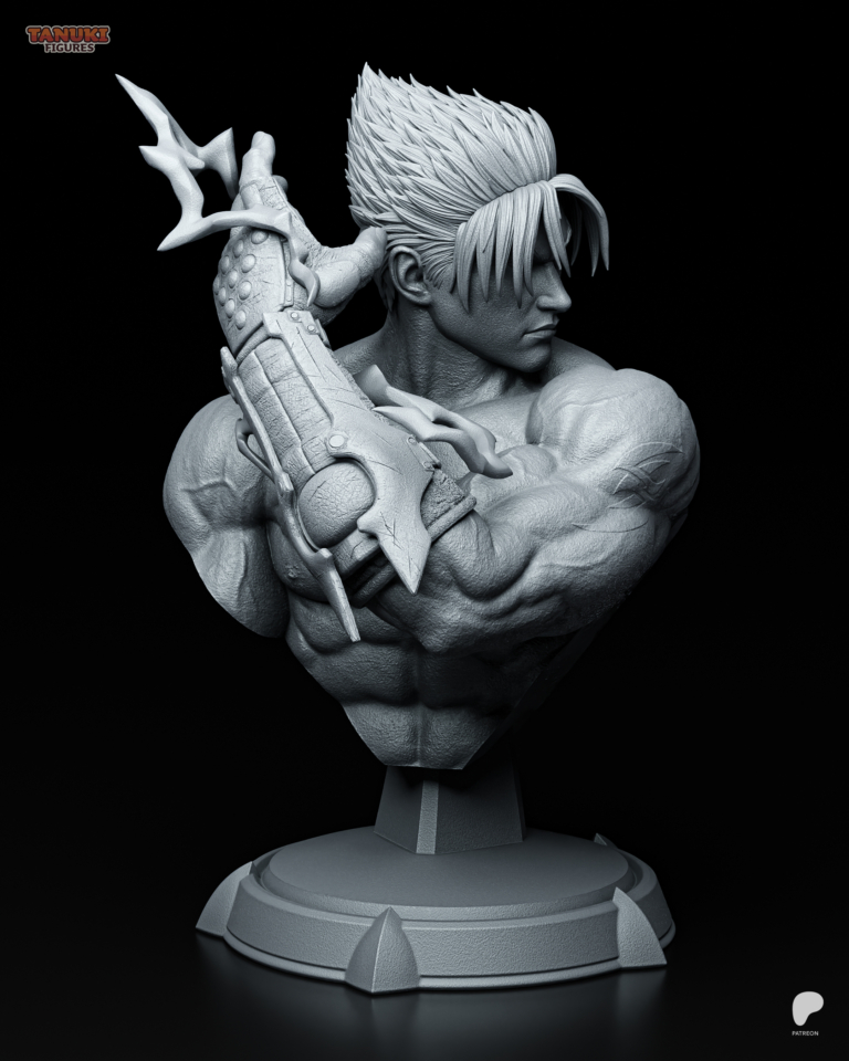 Jin Kazama STL + Bust - Tekken