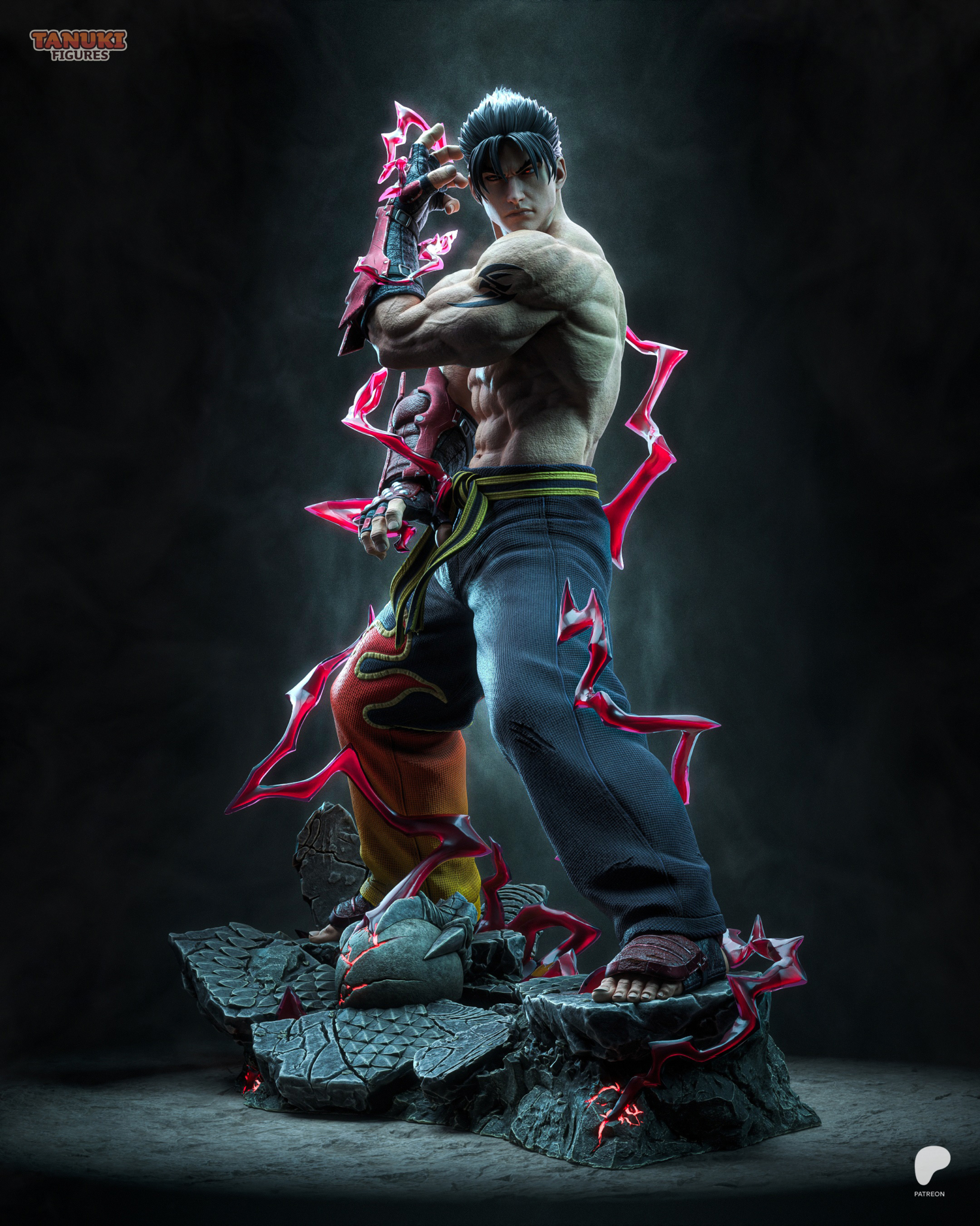 Jin Kazama STL + Bust - Tekken