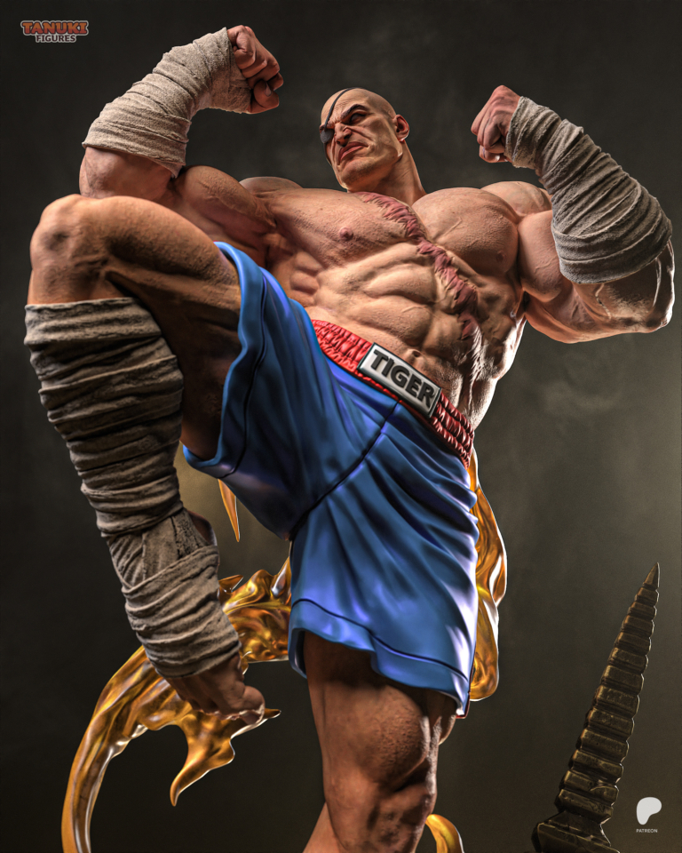 Sagat STL + Bust - Street Fighter