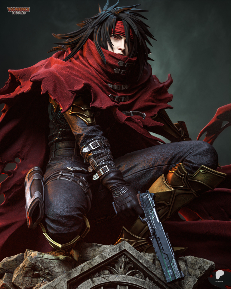 Vincent Valentine STL 2 + Bust - Final Fantasy