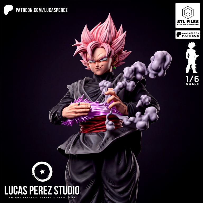 Goku Black Rose STL 3 - Dragon Ball