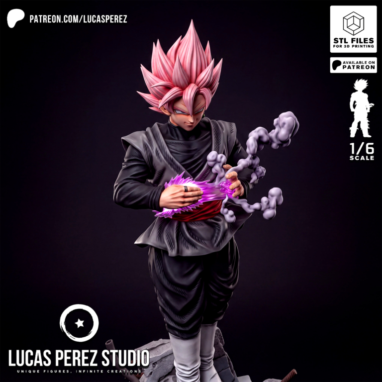 Goku Black Rose STL 3 - Dragon Ball