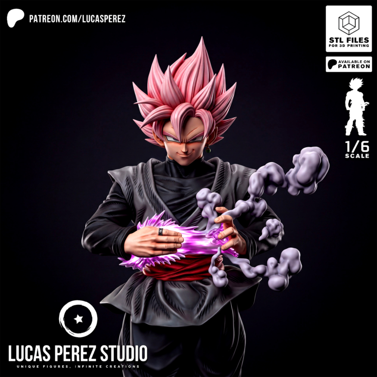 Goku Black Rose STL 3 - Dragon Ball