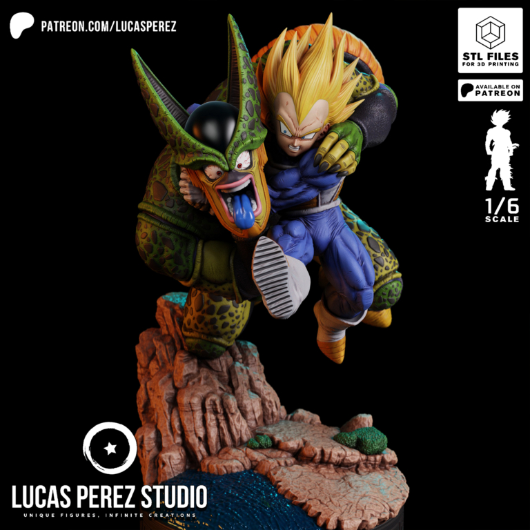 Vegeta SSJ2 VS Cell Diorama Cover