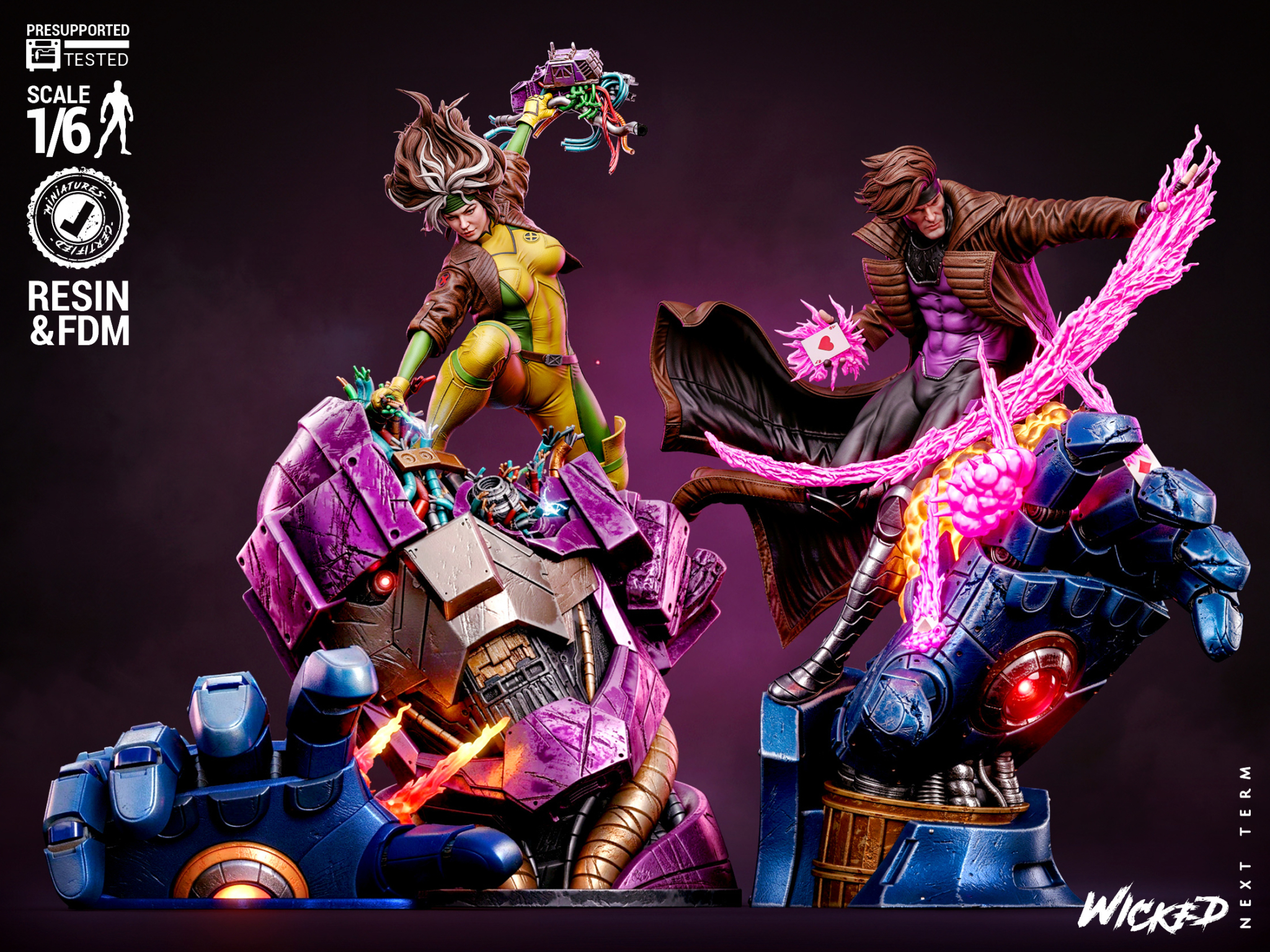 Gambit and Rogue Diorama + Extras – Marvel