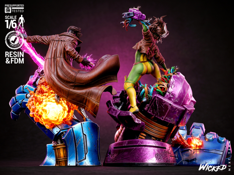 Gambit and Rogue Diorama + Extras – Marvel
