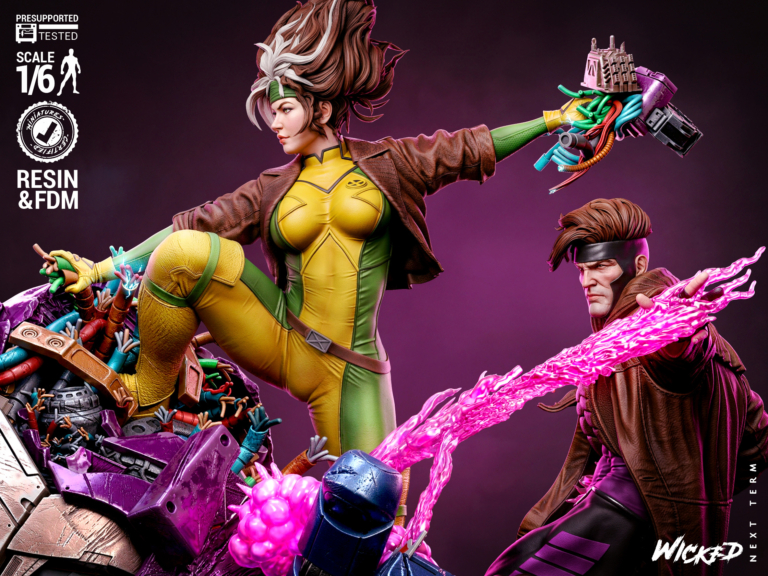 Gambit and Rogue Diorama + Extras – Marvel