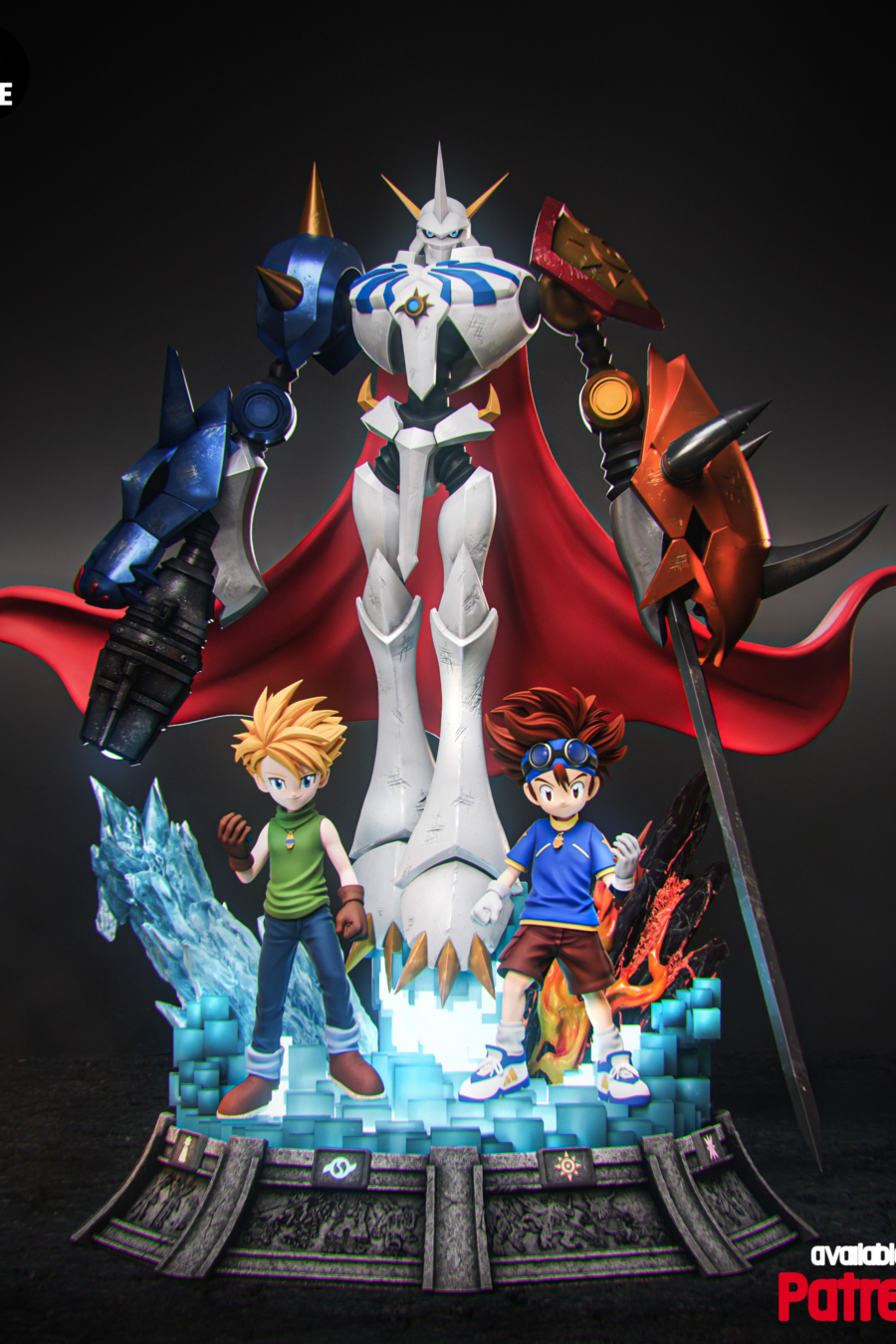 Omegamon STL Diorama Cover